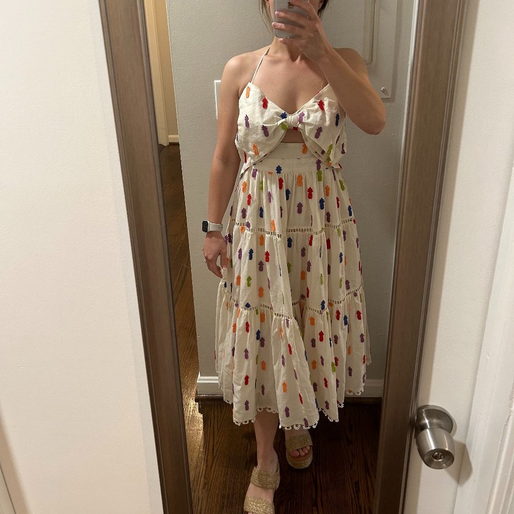 Farm Rio pineapple midi dress